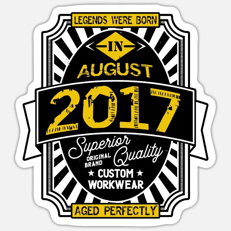 2017 AUGUST - Sticker size S (10 x 10 cm) - white matte