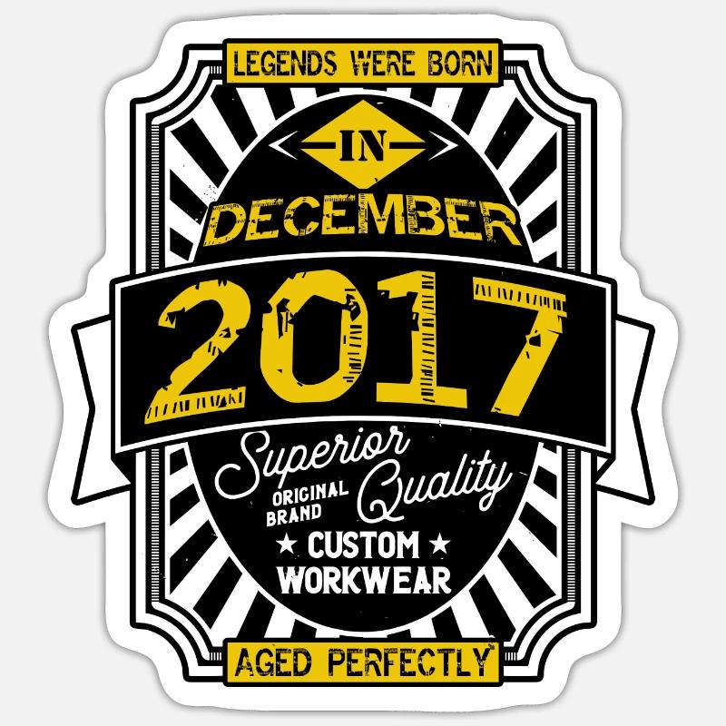 2017 DEZEMBER Sticker Größe S (10 x 10 cm)