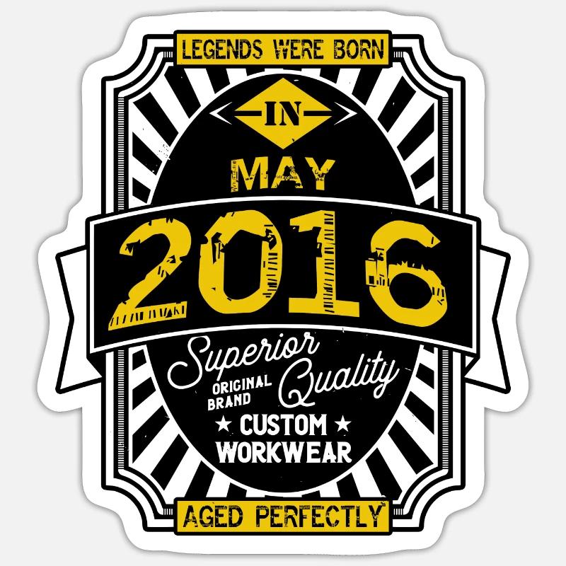 2016 MAY - Sticker size S (10 x 10 cm) - white matte