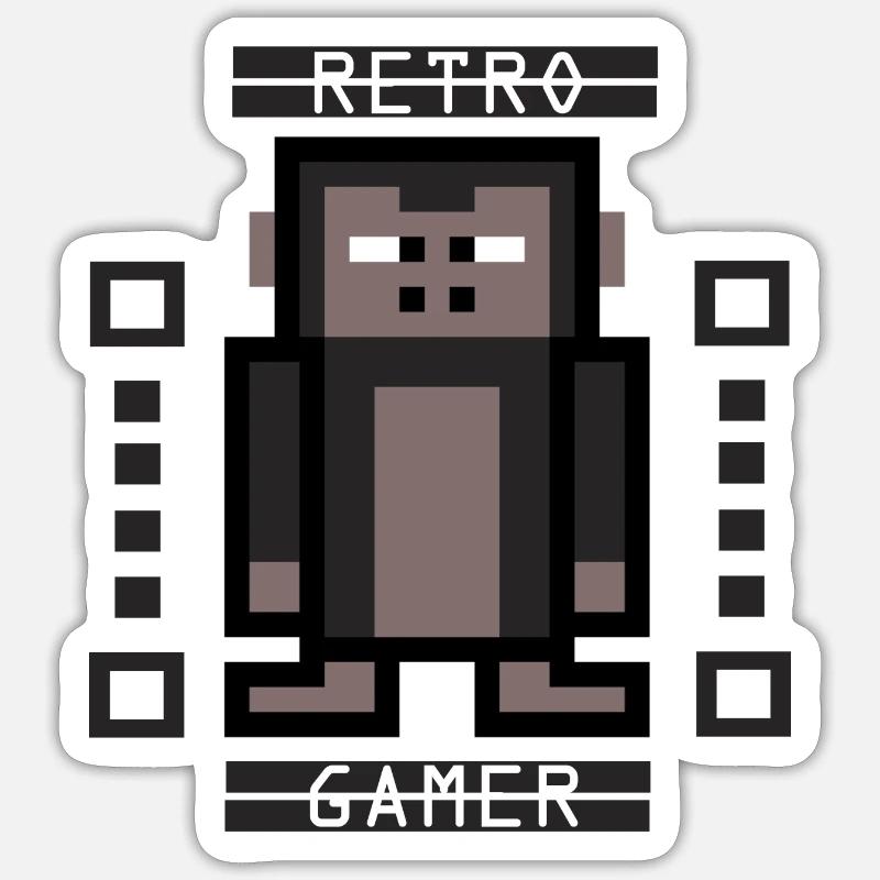 Gorilla - Sticker size S (10 x 10 cm) - white matte