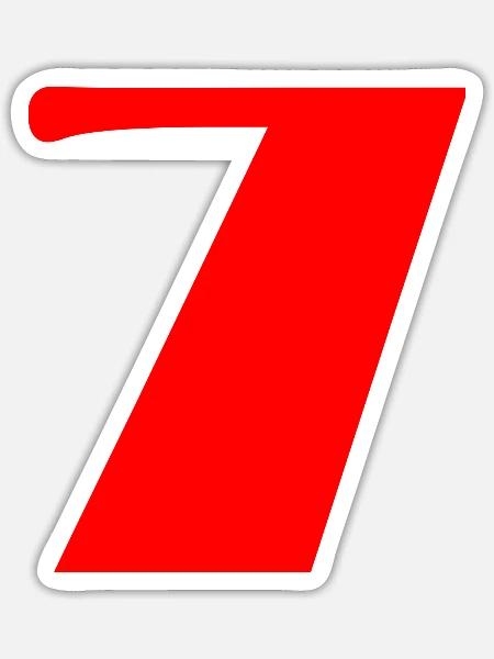 7. 7 JAHRE. 7. JAHRESTAG. GEBURTSTAG 7 JAHRE - Sticker Größe S (10 x 10 cm) - Mattweiß