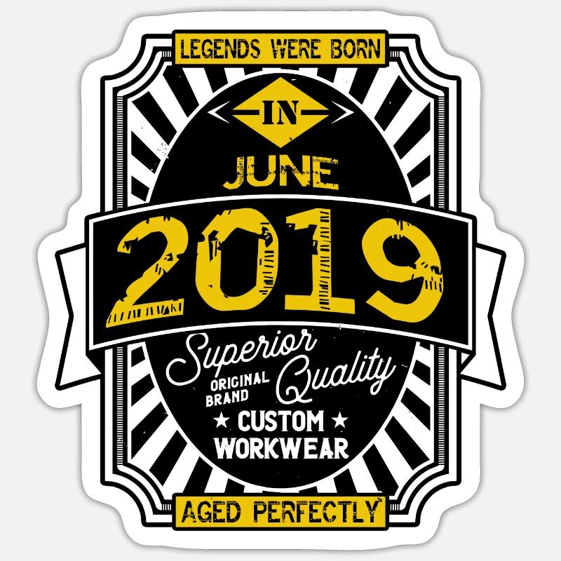 2019 JUNE - Sticker size S (10 x 10 cm) - white matte