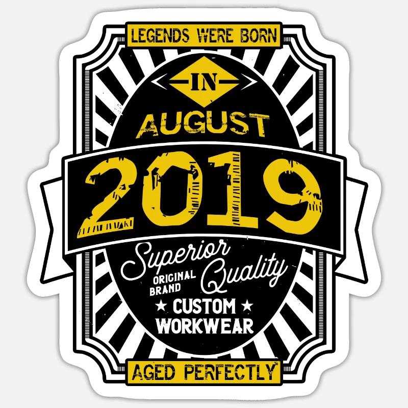 AUGUST 2019 - Sticker Größe S (10 x 10 cm) - Mattweiß