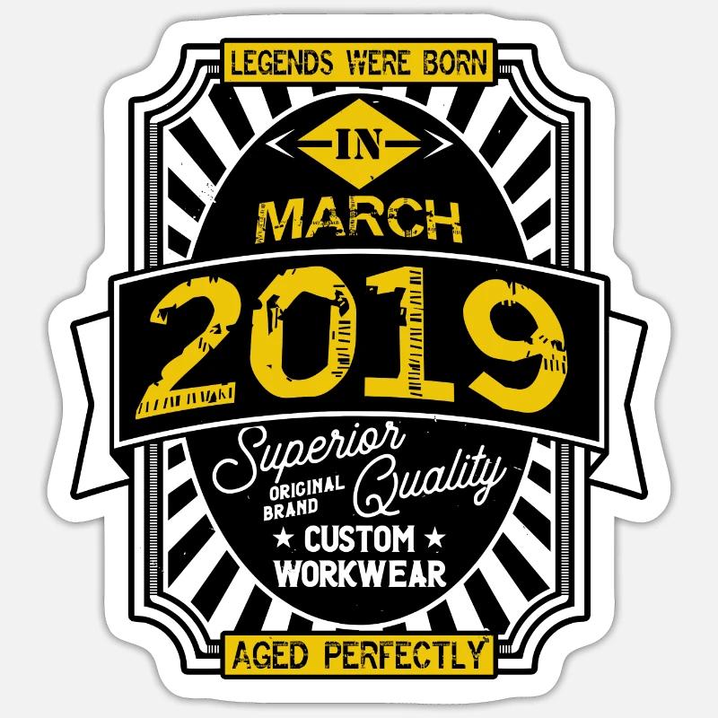 2019 MARCH - Sticker size S (10 x 10 cm) - white matte