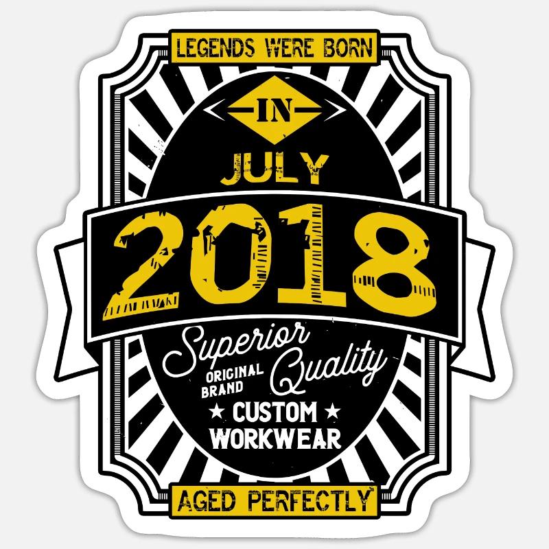 2018 JULY - Sticker size S (10 x 10 cm) - white matte