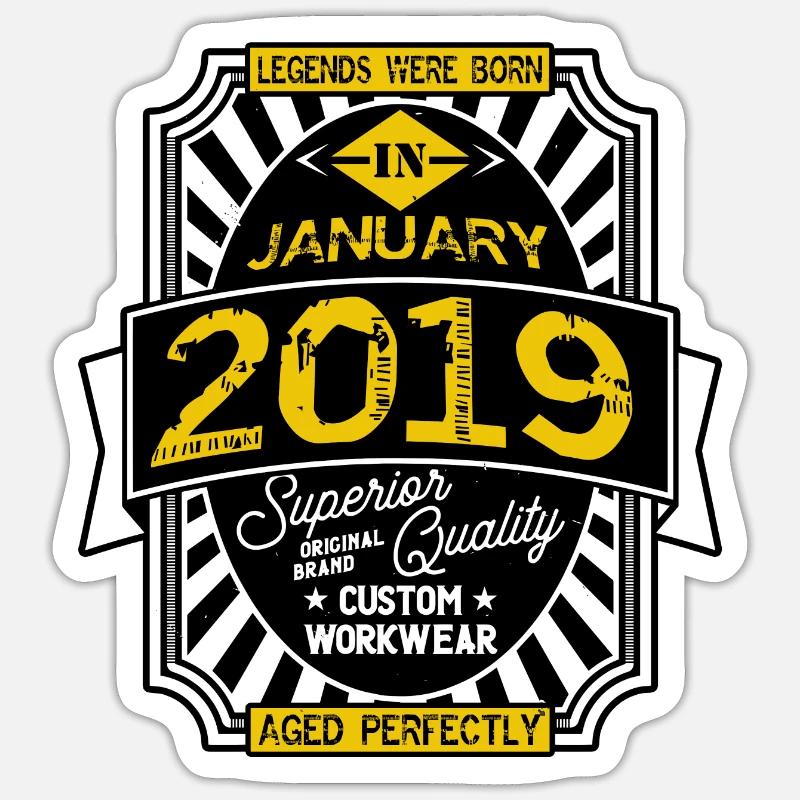 2019 JANUAR Sticker Größe S (10 x 10 cm)