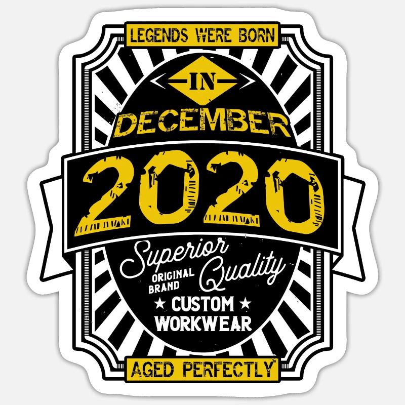 2020 DEZEMBER - Sticker Größe S (10 x 10 cm) - Mattweiß