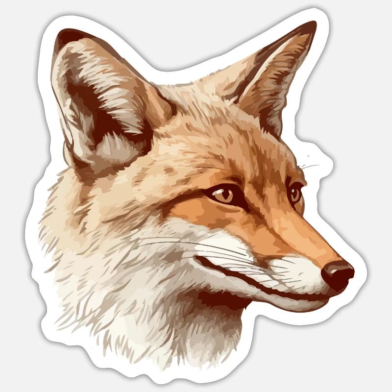 Cunning Fox - Sticker size S (10 x 10 cm) - white matte