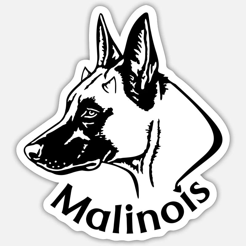 Malinois Teufel Sticker Größe S (10 x 10 cm)