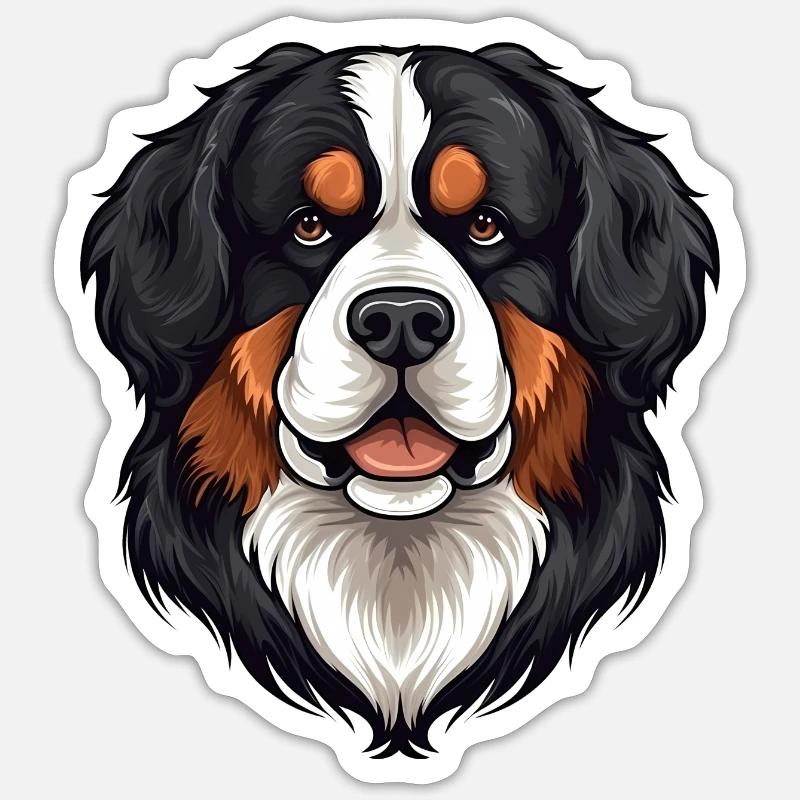 Bernese Mountain Dog - Sticker size S (10 x 10 cm) - white matte