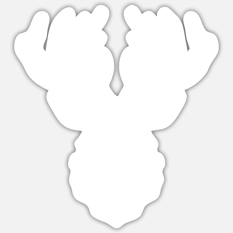 Hirsch Kopf Sticker Größe S (10 x 10 cm)