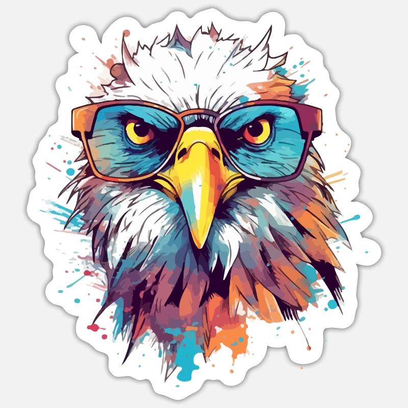 Basil the eagle Sticker size S (10 x 10 cm)
