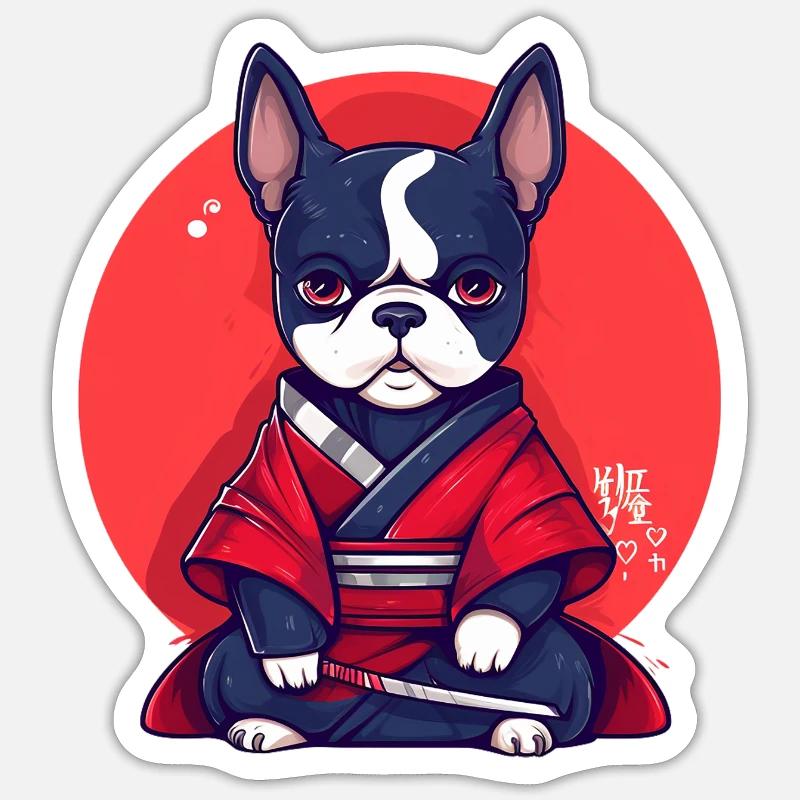 Samurai Guard Dog Sticker size S (10 x 10 cm)