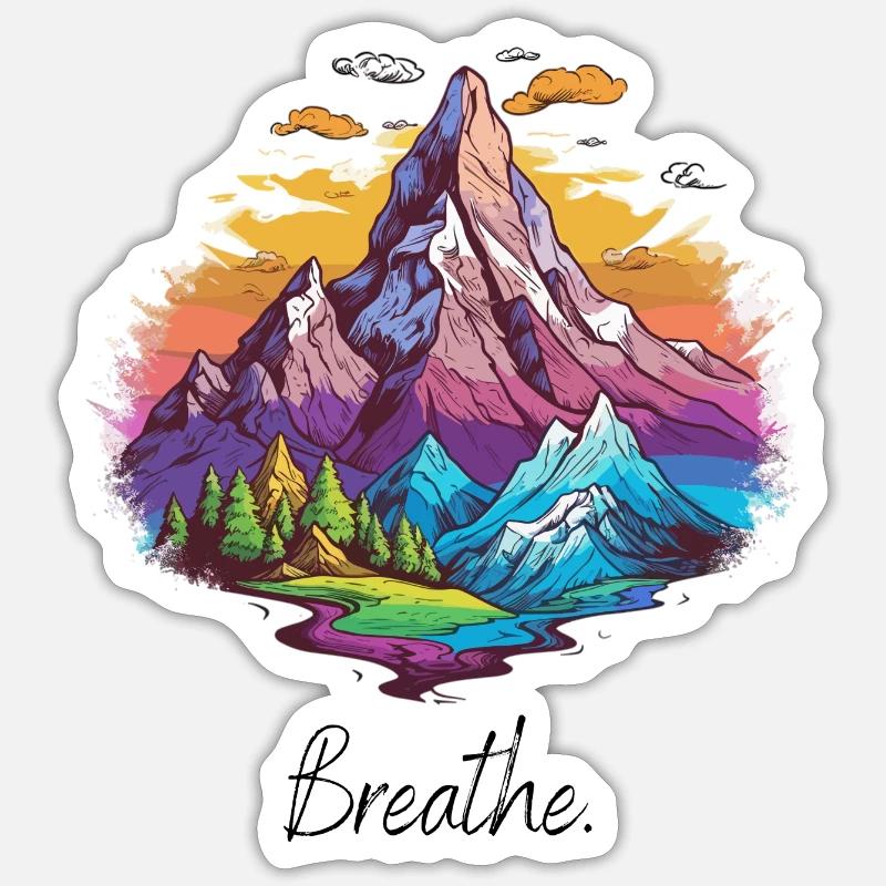 Atme - Sticker Größe S (10 x 10 cm) - Mattweiß