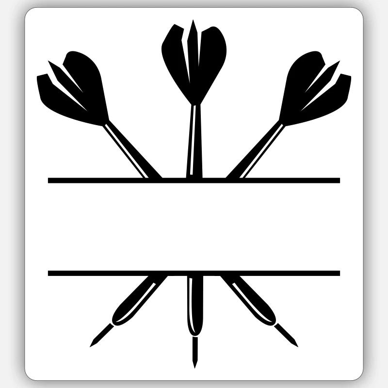 fléchettes - Sticker taille S (10 x 10 cm) - blanc mat