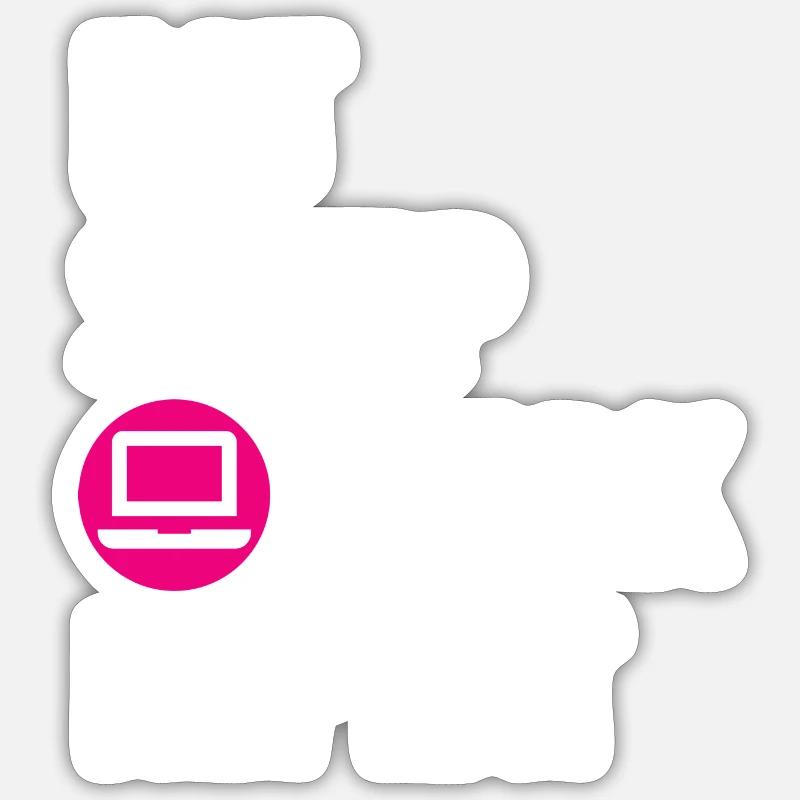 Computer, Rechner, Programieren, Arbeiten Sticker Größe S (10 x 10 cm)