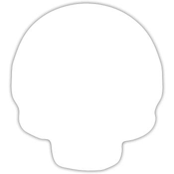Skeleton Biker - Sticker taille S (10 x 10 cm) - blanc mat - Devant