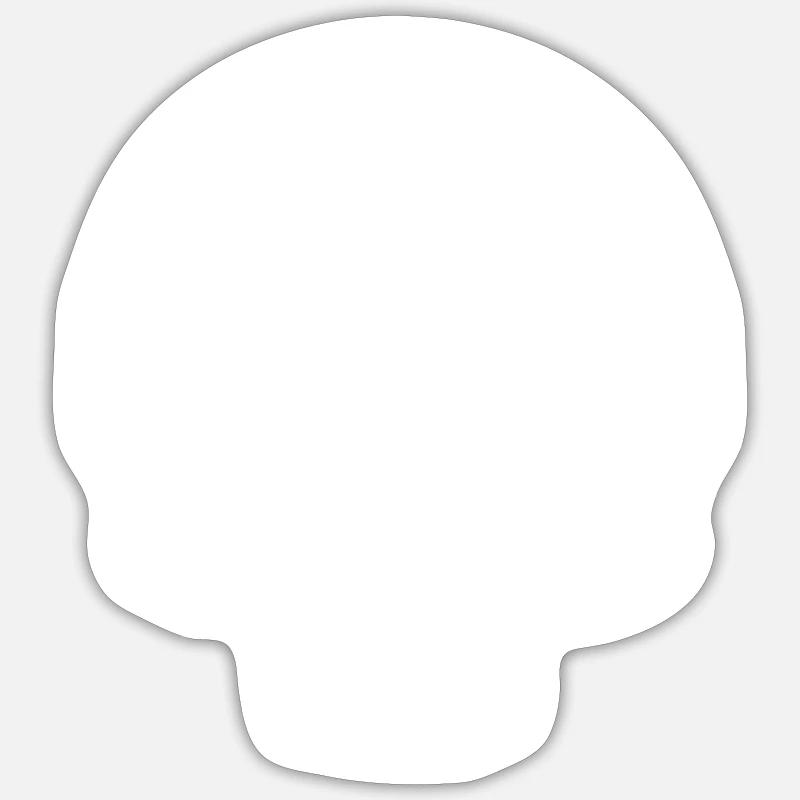 Skelett Biker - Sticker Größe S (10 x 10 cm) - Mattweiß