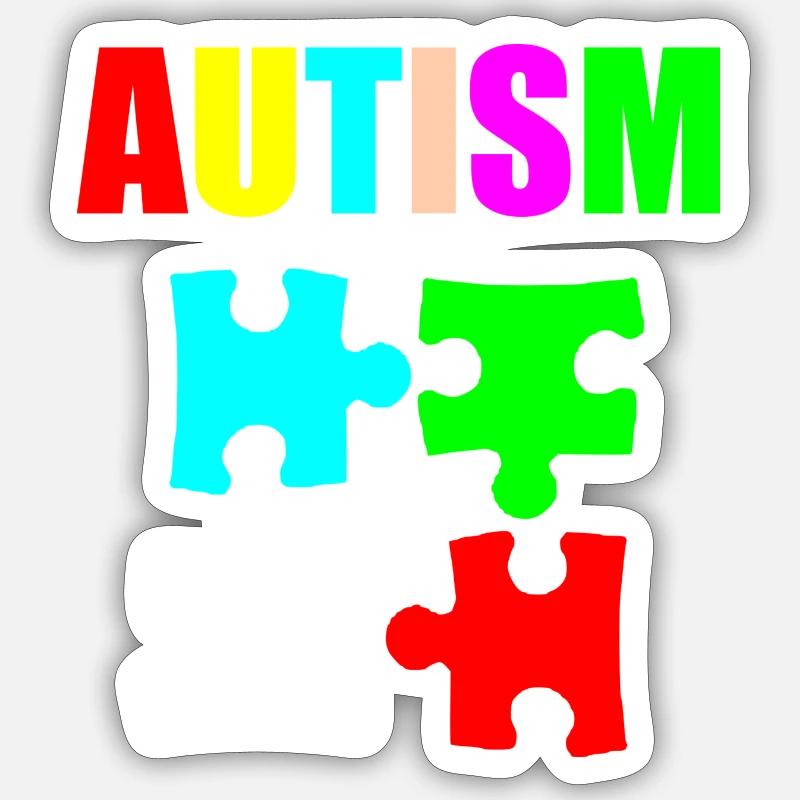 Autism bright - Sticker size S (10 x 10 cm) - white matte