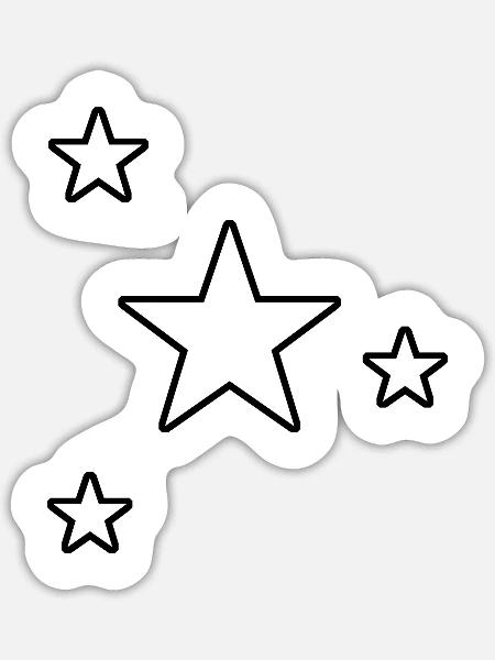 Sterne Gestirn Sternchen Geschenk Sternenhimmel - Sticker Größe S (10 x 10 cm) - Mattweiß