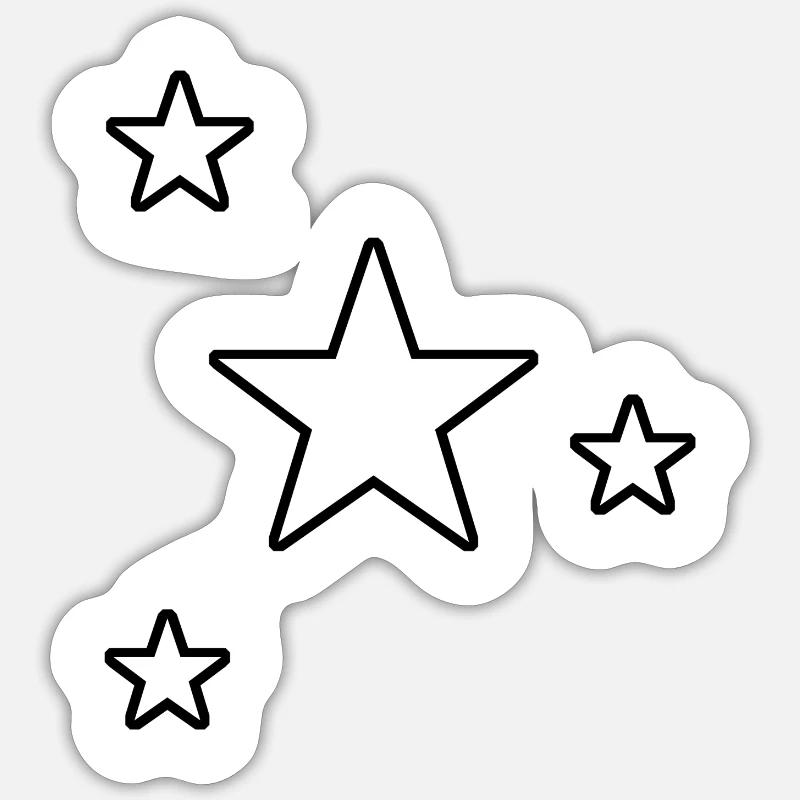 Sterne Gestirn Sternchen Geschenk Sternenhimmel - Sticker Größe S (10 x 10 cm) - Mattweiß