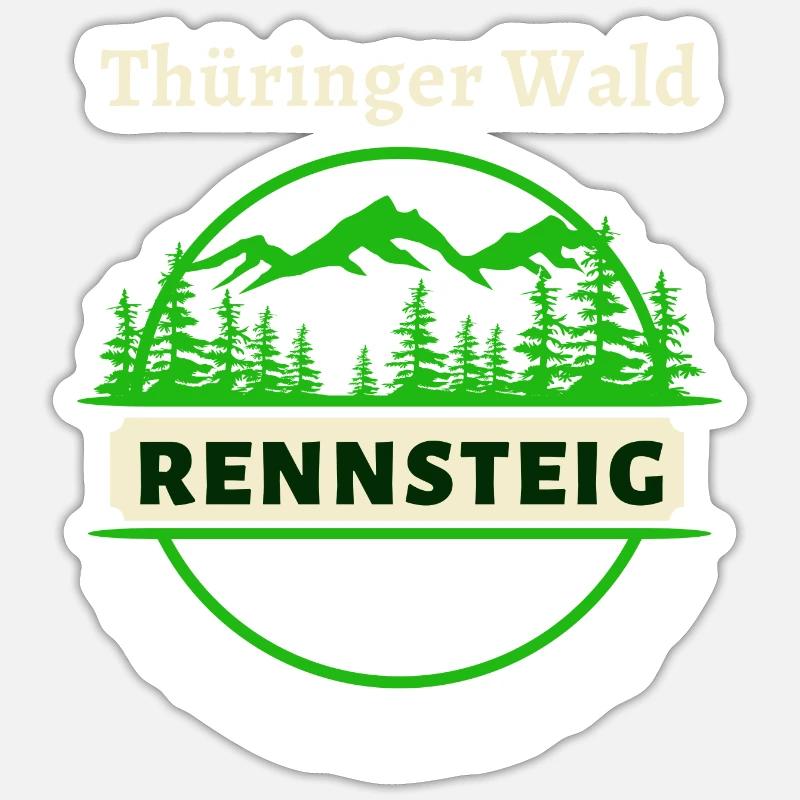 Rennsteig-Thüringer Wald-Thüringen Sticker Größe S (10 x 10 cm)