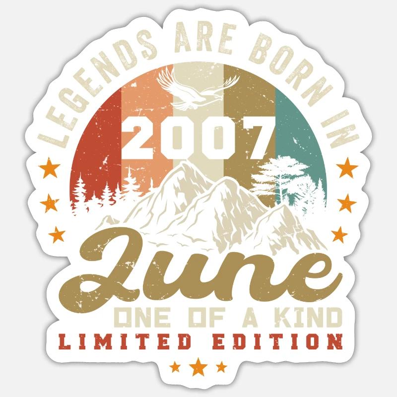 June 2007 Anniversary Juni 2007 Juni Sticker size S (10 x 10 cm)
