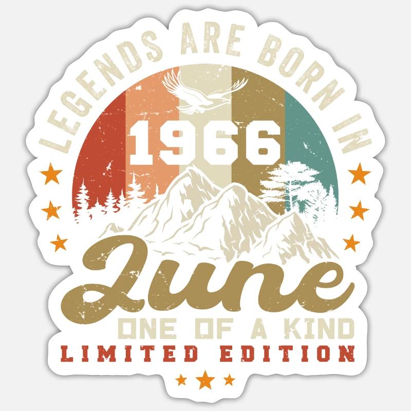 June 1966 Anniversary Juni 1966 Juni Sticker size S (10 x 10 cm)