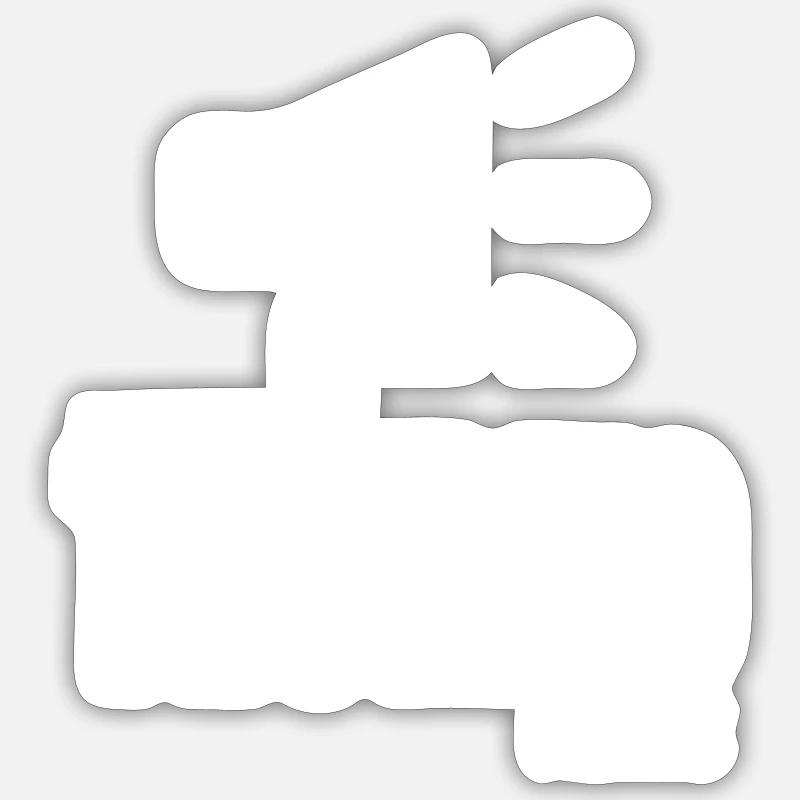Laute Techno-Musik - Sticker Größe S (10 x 10 cm) - Mattweiß