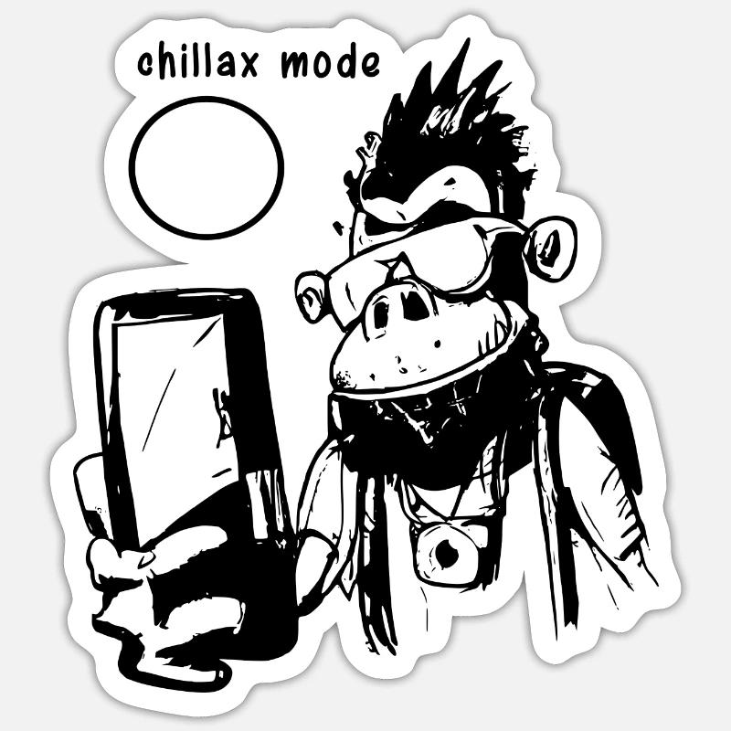 Chillax-Modus Sticker Größe S (10 x 10 cm)