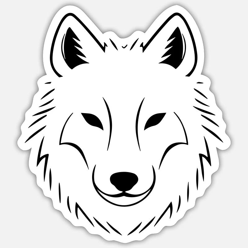 Wolf - Sticker size S (10 x 10 cm) - white matte