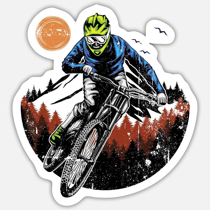 Cavalier de la crête de minuit - Sticker taille S (10 x 10 cm) - blanc mat