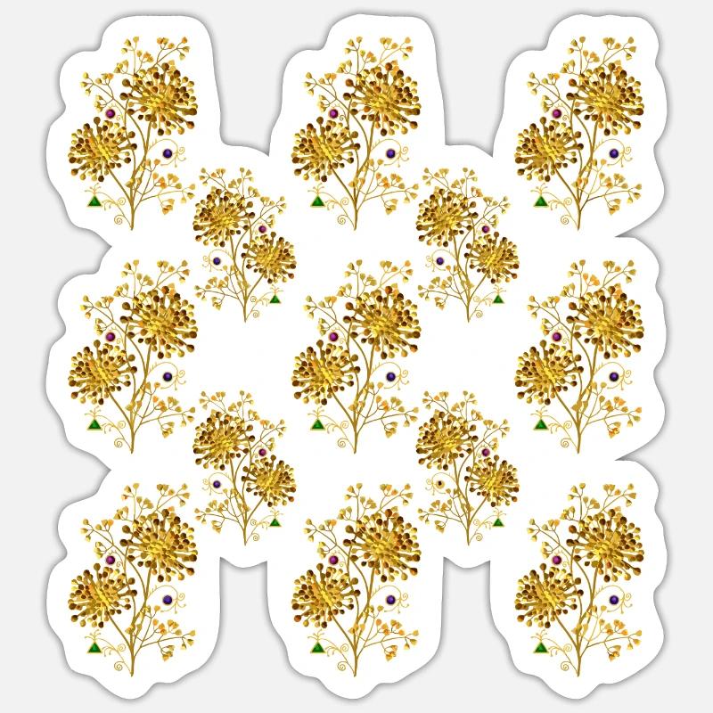 Fleur - Sticker taille S (10 x 10 cm) - blanc mat