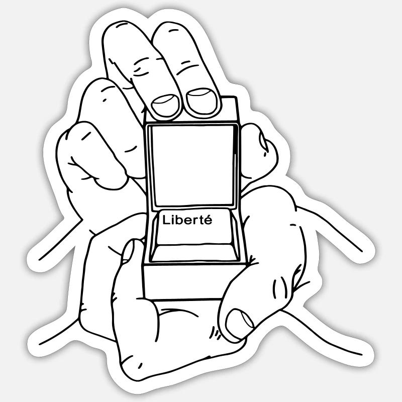 FREE HANDS Sticker size S (10 x 10 cm)
