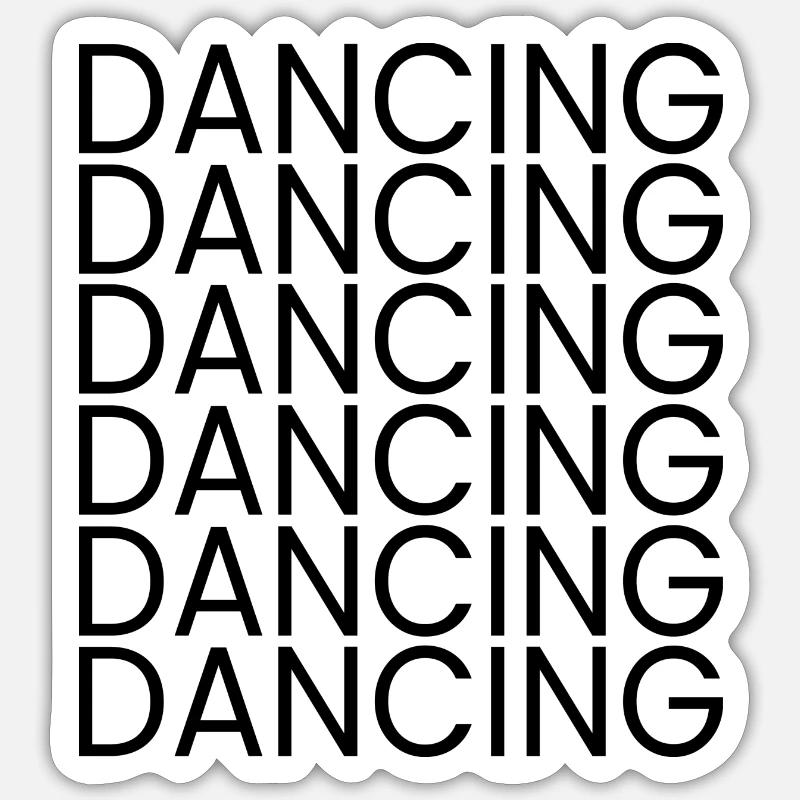Dancing Dance Music - Sticker size S (10 x 10 cm) - white matte