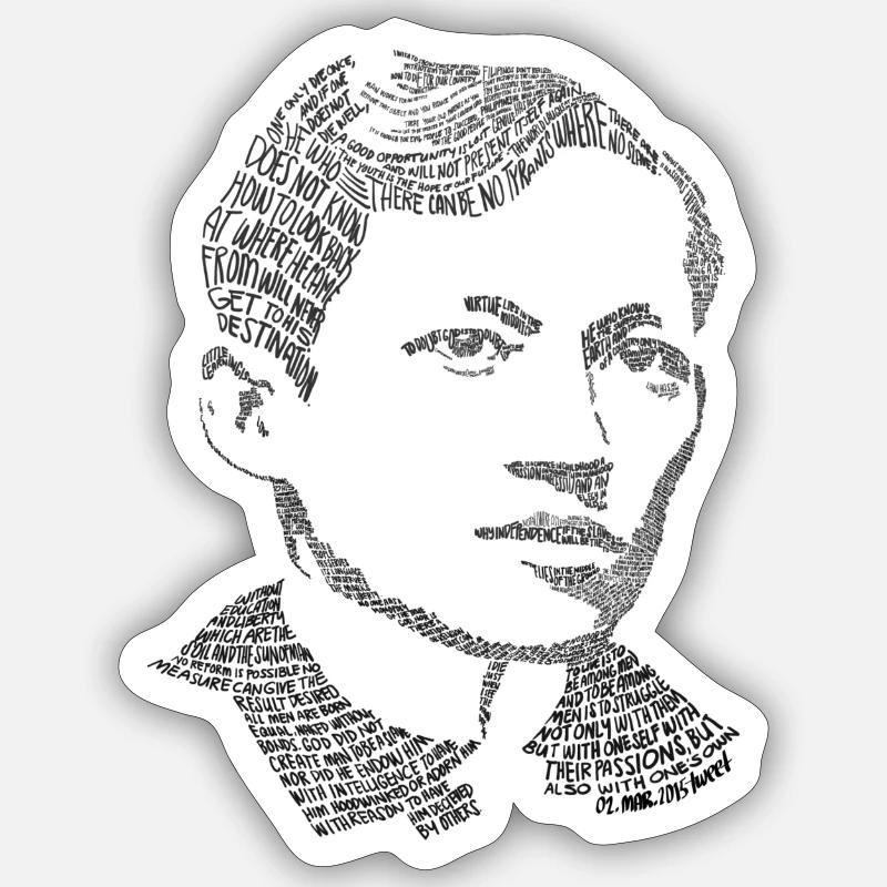 Jose Rizal - Sticker taille S (10 x 10 cm) - blanc mat