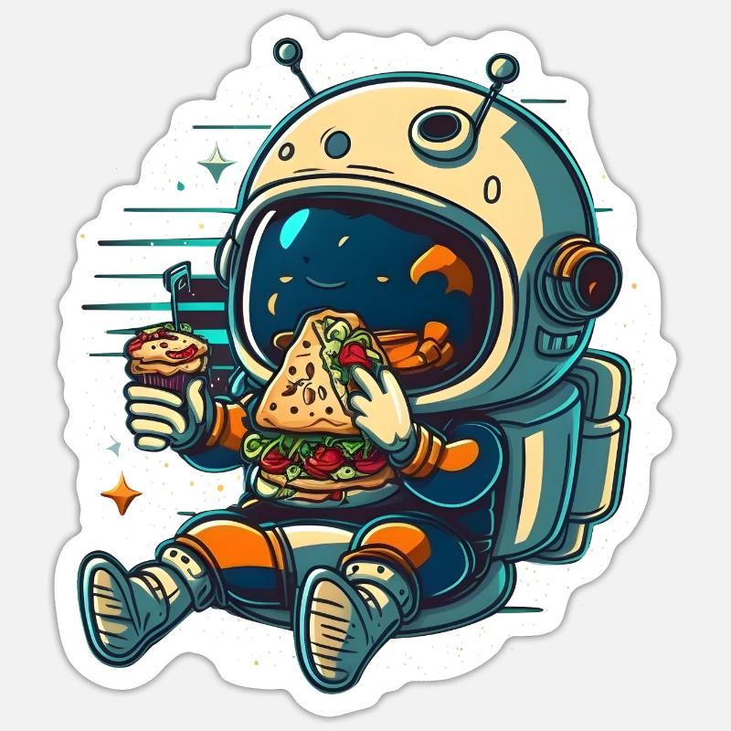 Cute astronaut Sticker size S (10 x 10 cm)