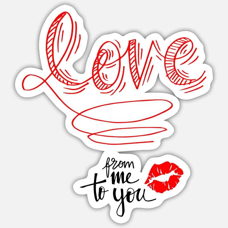 Love - Sticker size S (10 x 10 cm) - white matte