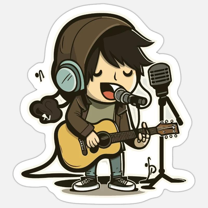 Rocker - Sticker size S (10 x 10 cm) - white matte