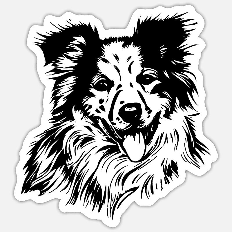 Aussie Australian Shepherd - Sticker size S (10 x 10 cm) - white matte