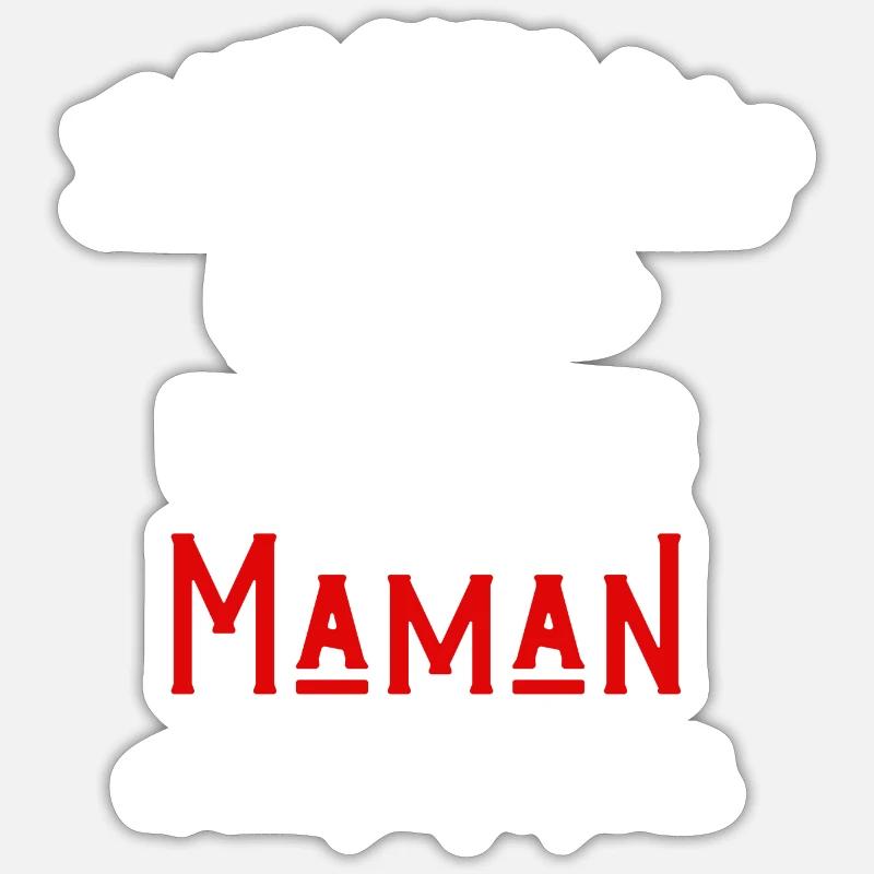 Pas parfaite mais maman - Sticker taille S (10 x 10 cm) - blanc mat