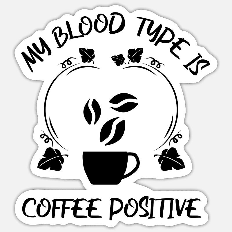 Kaffee Espresso Käffchen - Sticker Größe S (10 x 10 cm) - Mattweiß