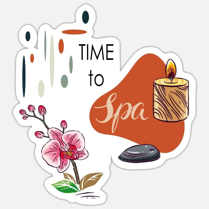 Temps à Spa Sticker taille S (10 x 10 cm)