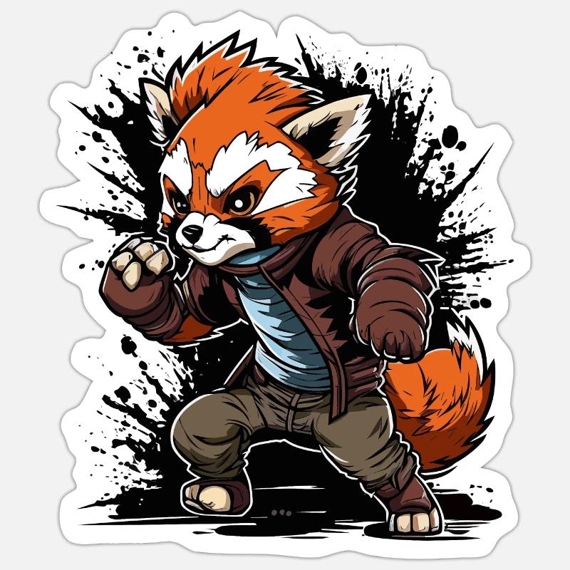 Panda Pursuits Sticker size S (10 x 10 cm)