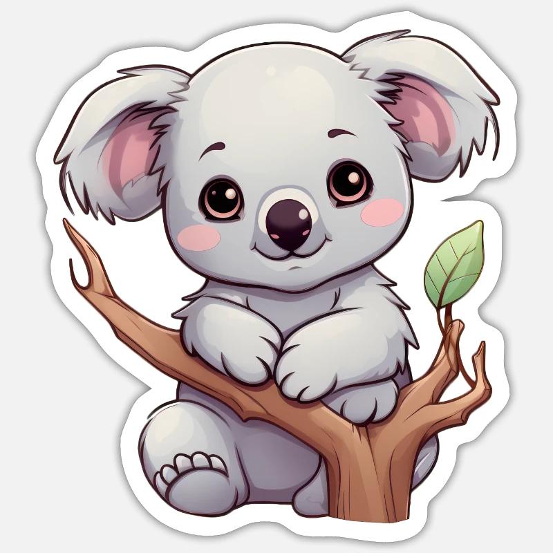 Koala Kawaii - Sticker size S (10 x 10 cm) - white matte