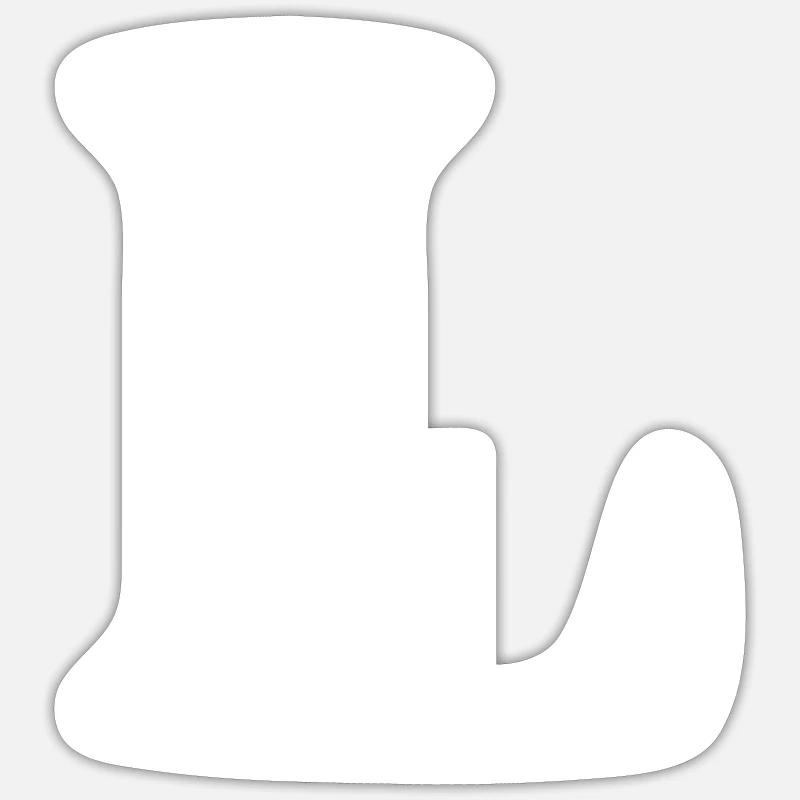 Buchstabe l - Sticker Größe S (10 x 10 cm) - Mattweiß