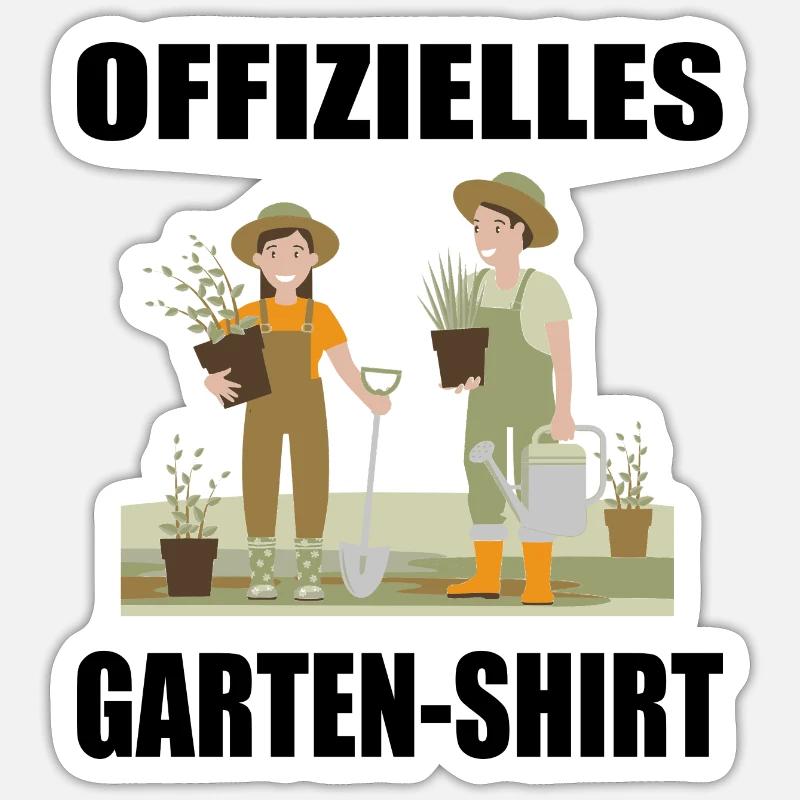 Garten - Sticker Größe S (10 x 10 cm) - Mattweiß