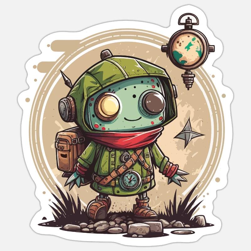 Exploring the Future - Sticker size S (10 x 10 cm) - white matte