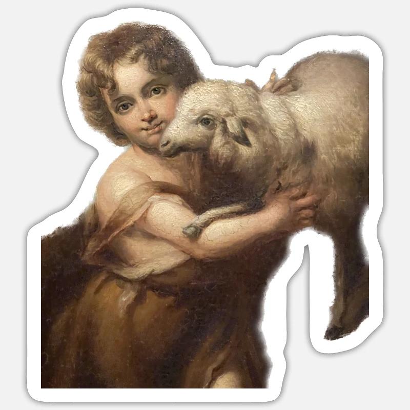 Mouton - Sticker taille S (10 x 10 cm) - blanc mat