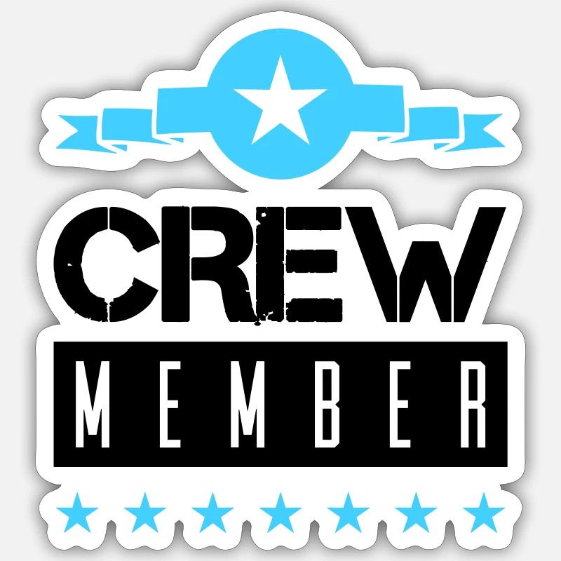 Membre d’équipage - Sticker taille S (10 x 10 cm) - blanc mat